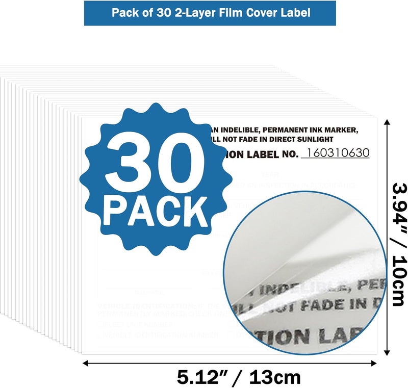 PUNCHMAN 30 Set 2-in-1 Form and Lable Keep Track Organization Kit - 30-Pk 3-Ply Carbonless Record Forms with Hardboard & 30-Pk 2-Ply Adhesive Labels for File Tracking & Management - Image 4